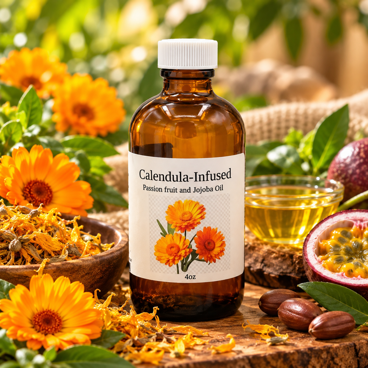 Calendula infused In Jojoba and Passion Seed Oil