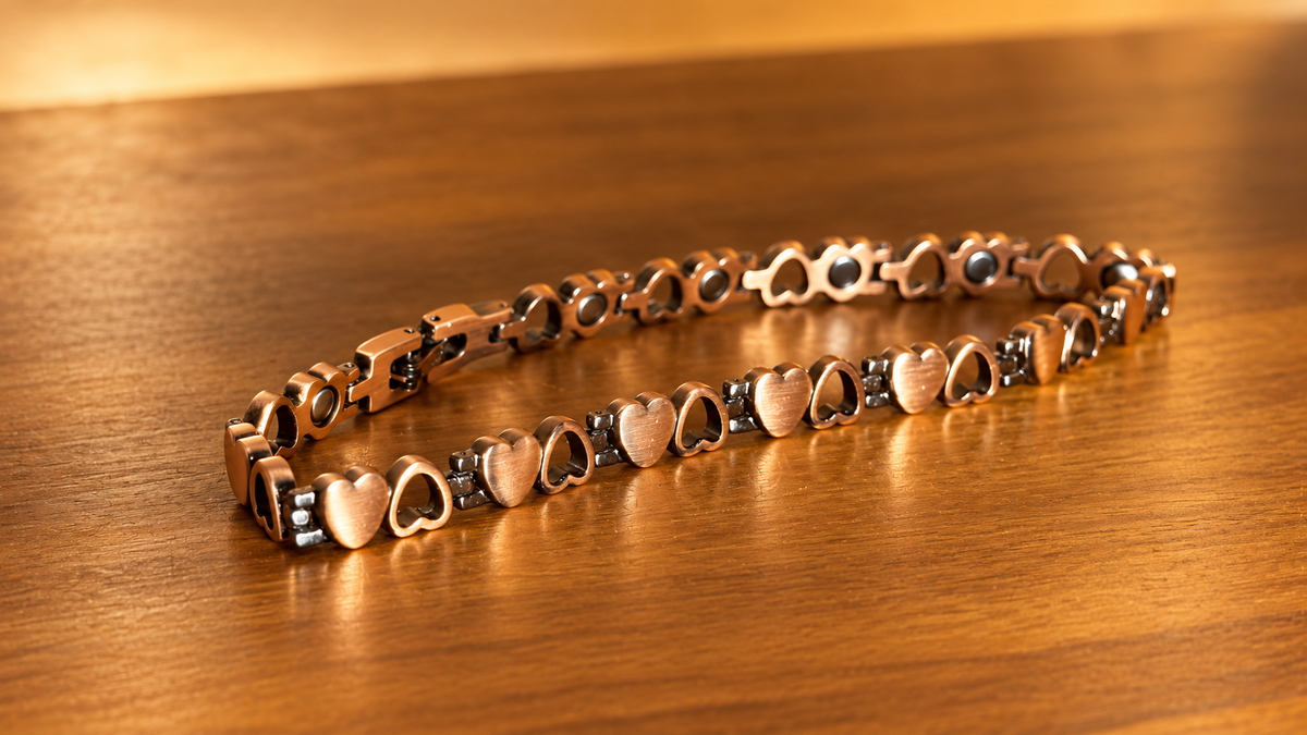 Highest Vibrations Exclusive 99.9% Pure Copper Magnetic Heart Anklet