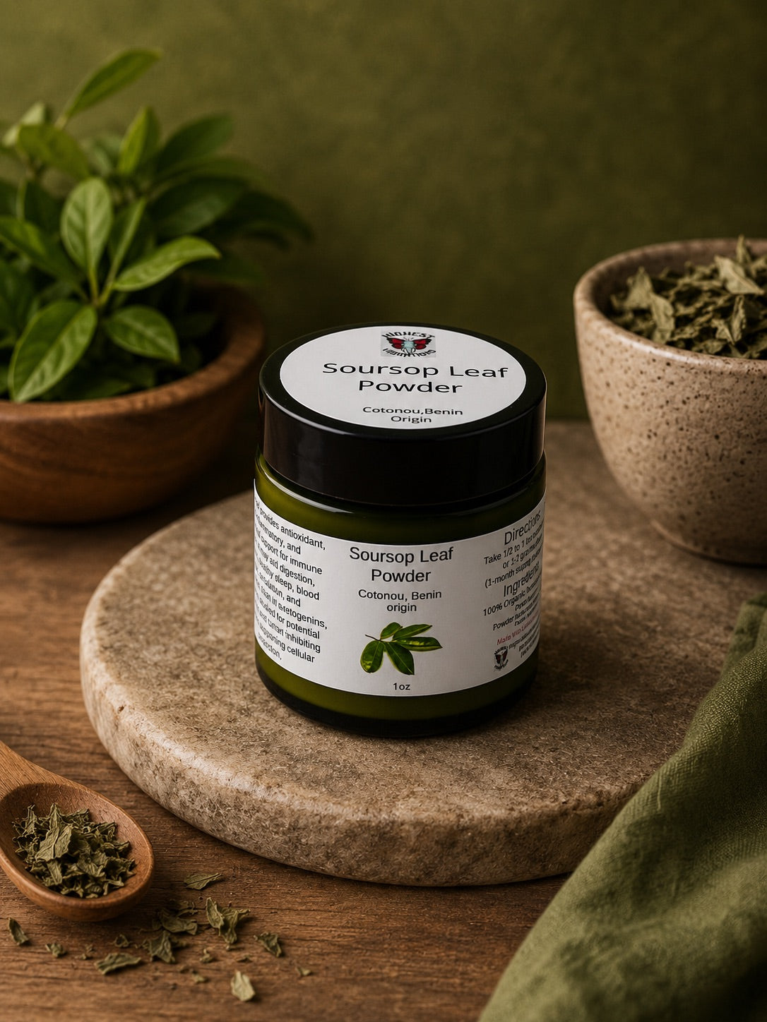 Benin, West Africa Soursop Leaf Powder