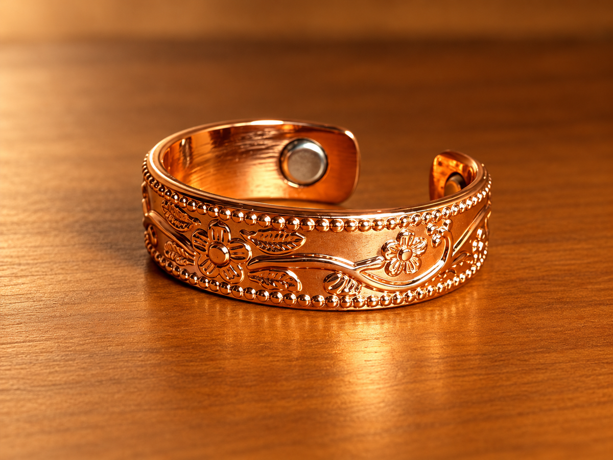 99.9% Pure Copper Magnetic Ring – Rose Gold