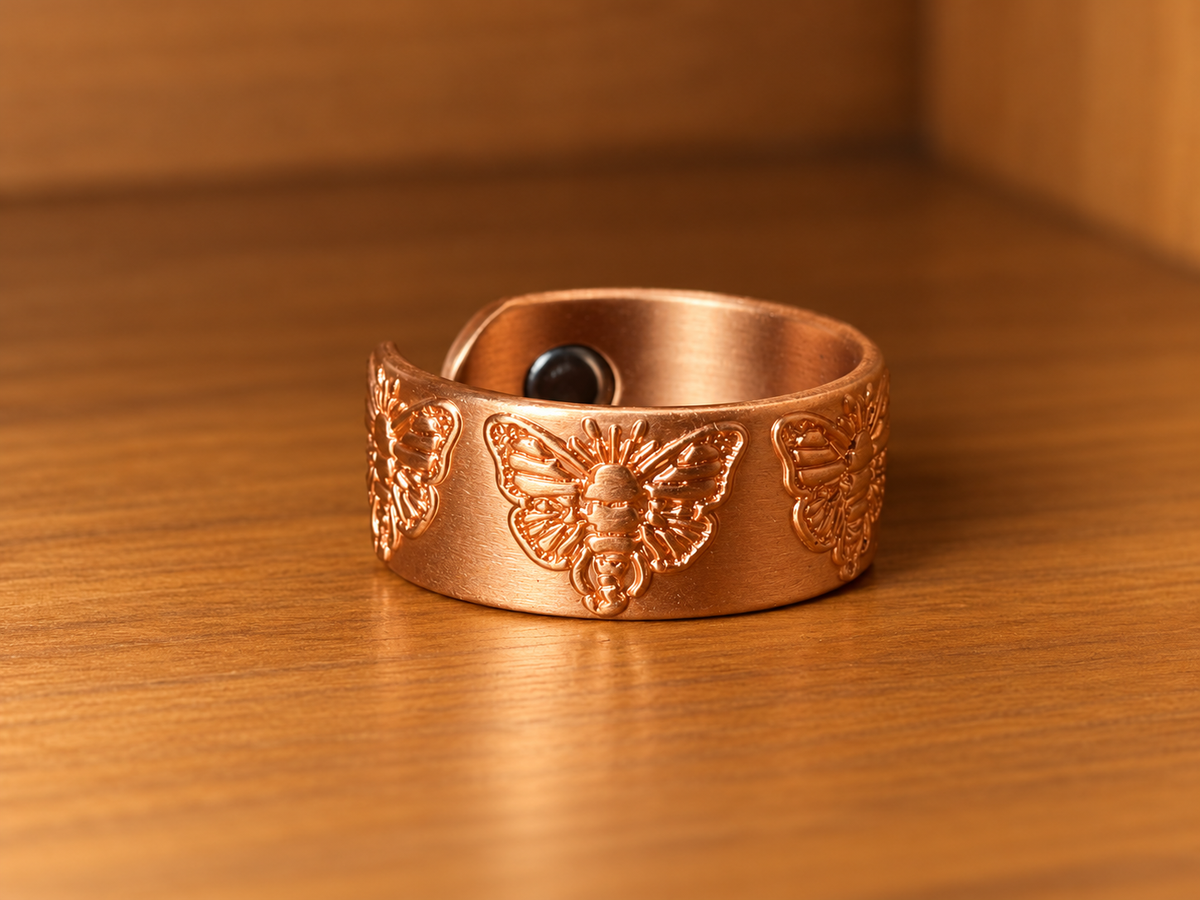 Highest Vibrations Exclusive Logo Ring – 99.9% Pure Copper Magnetic