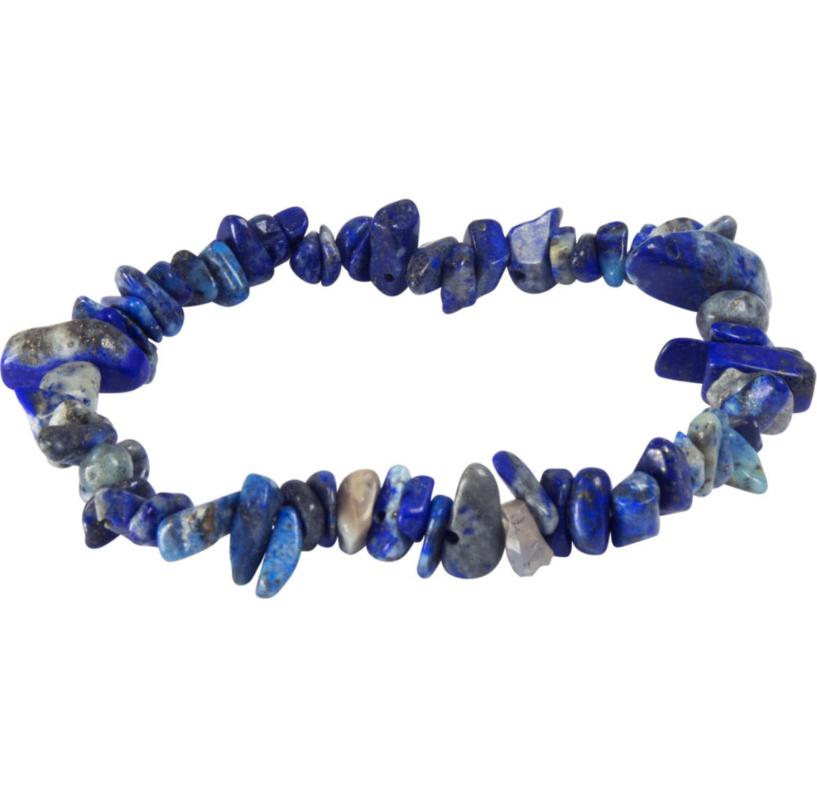 Elastic Chips Bracelet-  Lapis Lazuli